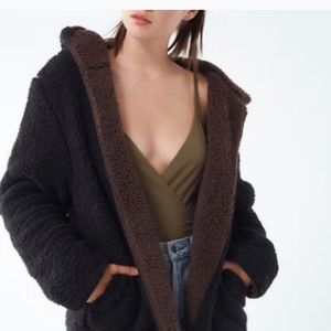 Urbam outfitters Carmella Reversible Hooded Teddy Jacket
